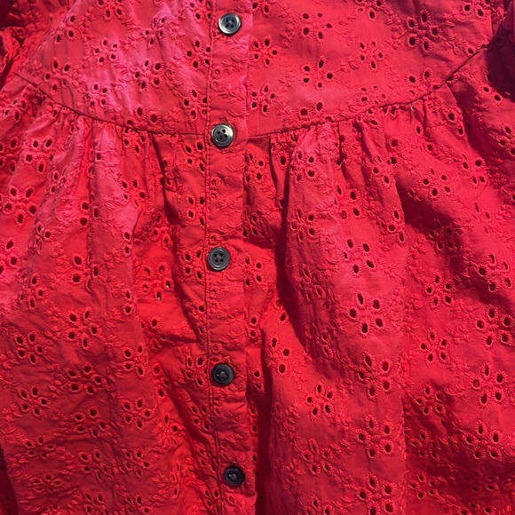 Madewell Eyelet Flutter Sleeve Top Sleeveless - Picture 6 of 6